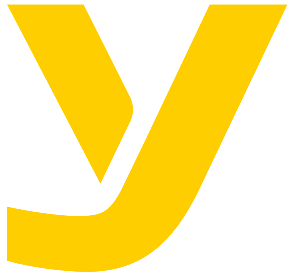 "Y" des yolo productions Logo in gelb.